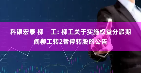 科银宏泰 柳    工: 柳工关于实施权益分派期间柳工转2暂停转股的公告